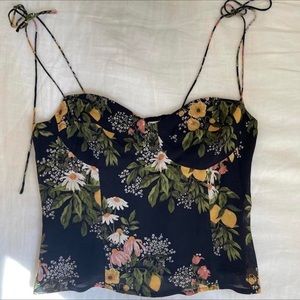 Reformation Liza Top in RARE Sicilian Print